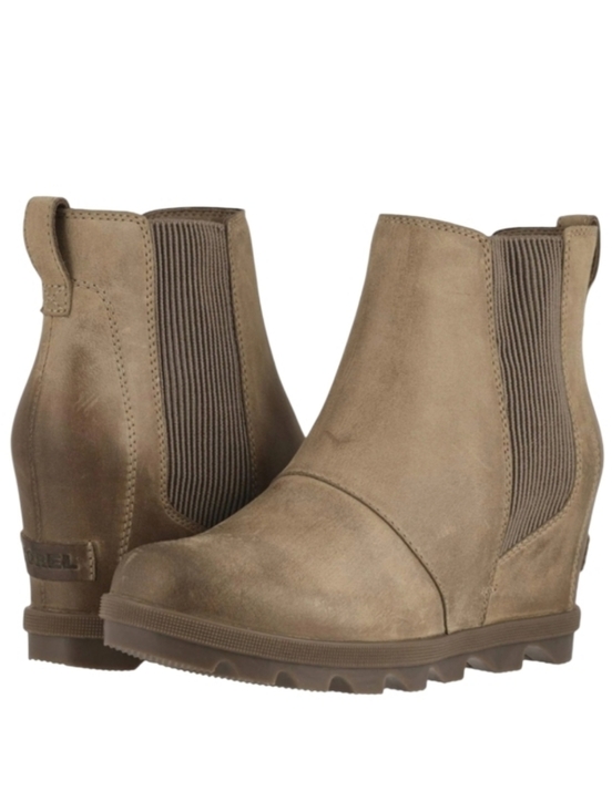 Sorel Shoes - Sorel Joan Of Arctic Wedge II Chelsea Brown Ankle Boots